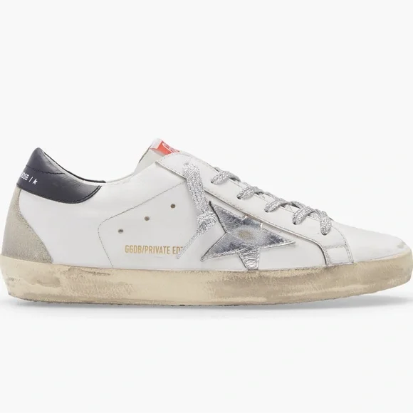 Golden Goose Super-Star Black, White & Silver Sneaker - Picture 12 of 15